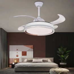 Iron Dual-Color Fan Ceiling Light