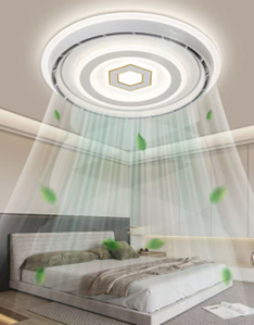 500mm Dual-Color Leafless Fan Ceiling Light