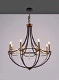 Nordic Modern Chandelier | 6-Light Iron & Glass Design