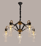 Nordic Vintage Glass Chandelier | Iron Art & Light Elegance