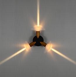 Tri-Beam Outdoor Wall Light