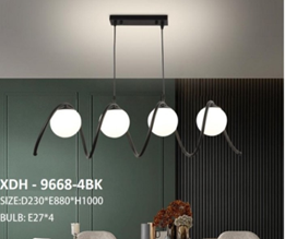 Nordic 4-Head Ceiling Light | Iron with Baked Paint Finish