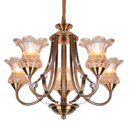 Nordic Minimalist 5-Light Glass Chandelier