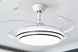 Iron and Crystal Dual-Color Ceiling Fan Light - 42 Inches