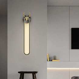 Black Minimalist Antler Wall Light