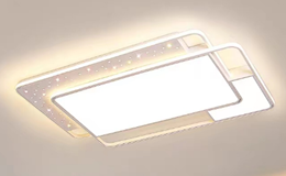 1100x700mm Dual-Color Iron & Plastic Ceiling Light