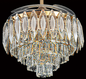 Luxurious Crystal and Iron Dual-Color Ceiling Fan Light - 73 Inches