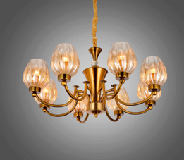 Nordic Luxury 8-Light Glass Chandelier